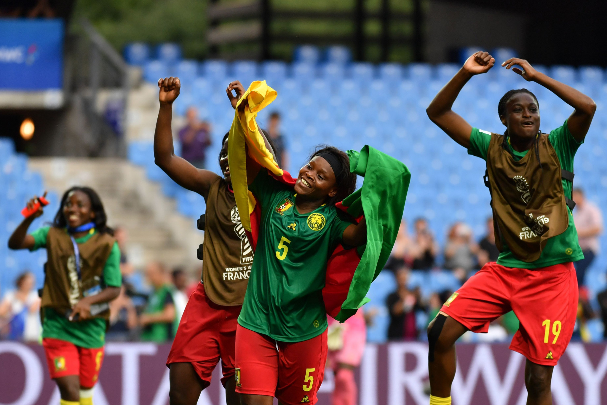 Cameroon celebrated their victory at the final whistle ©Getty Images
