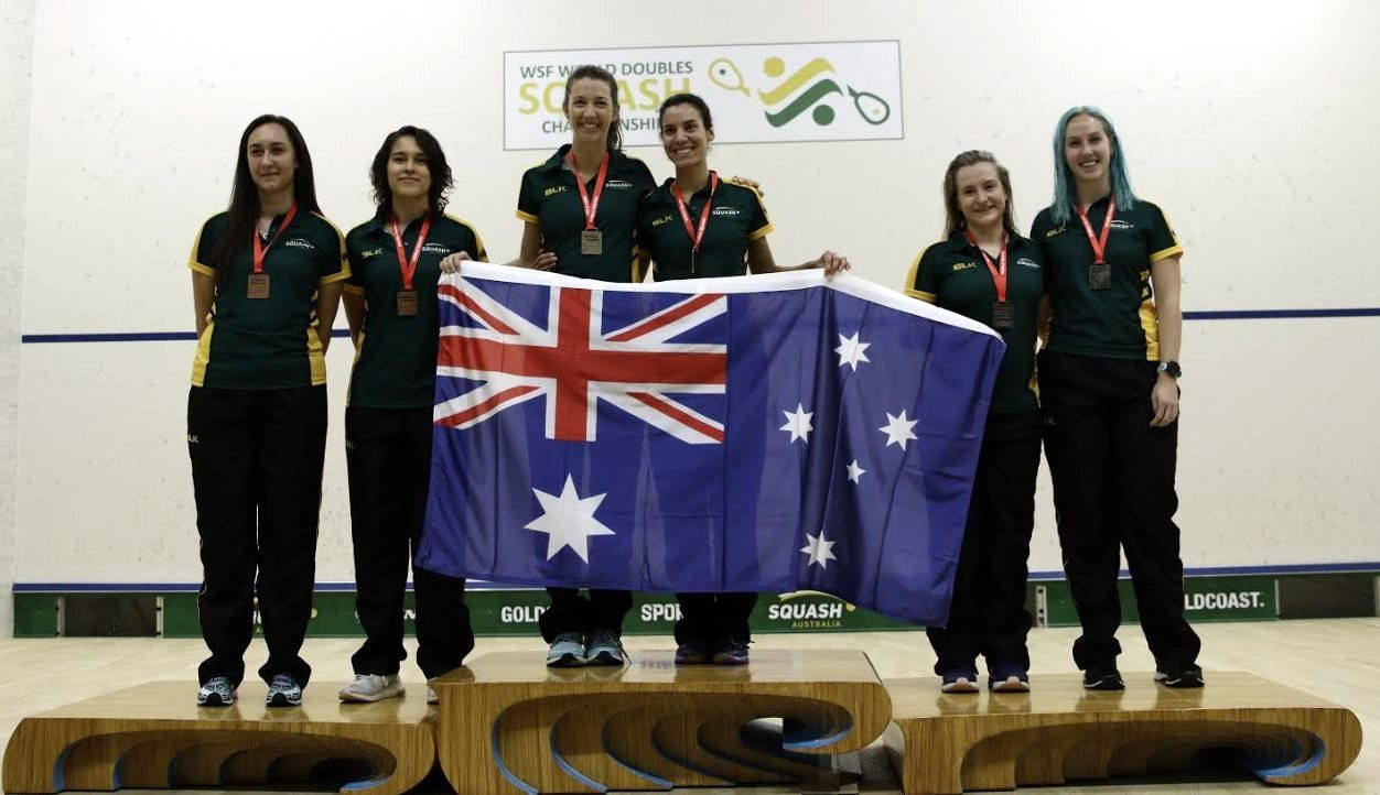 Donna Lobban and Christine Nunn won the women's doubles in a clean sweep for Australia ©WSF