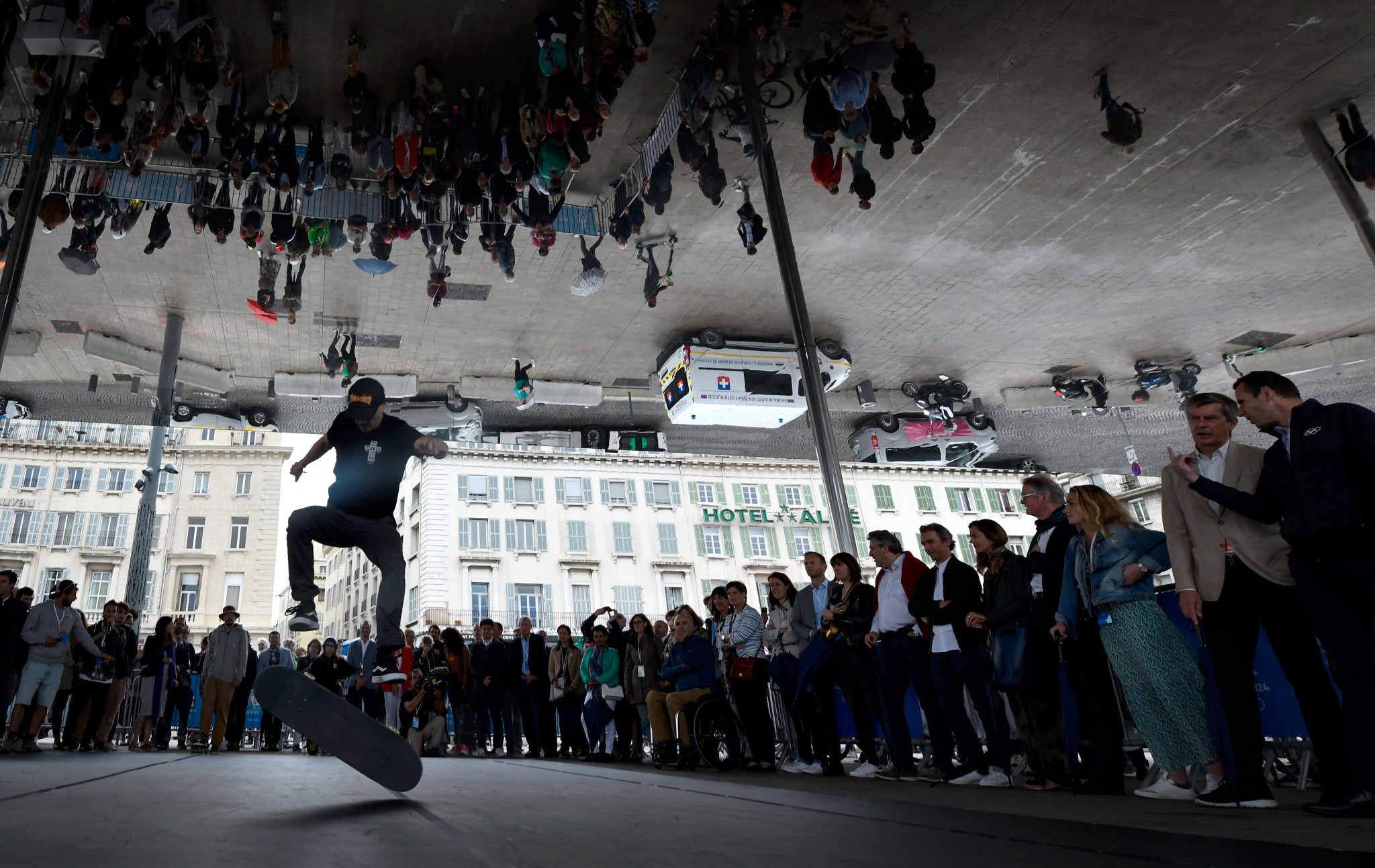 A skateboarding demonstration was given to the IOC Coordination Commission last month ©Getty Images