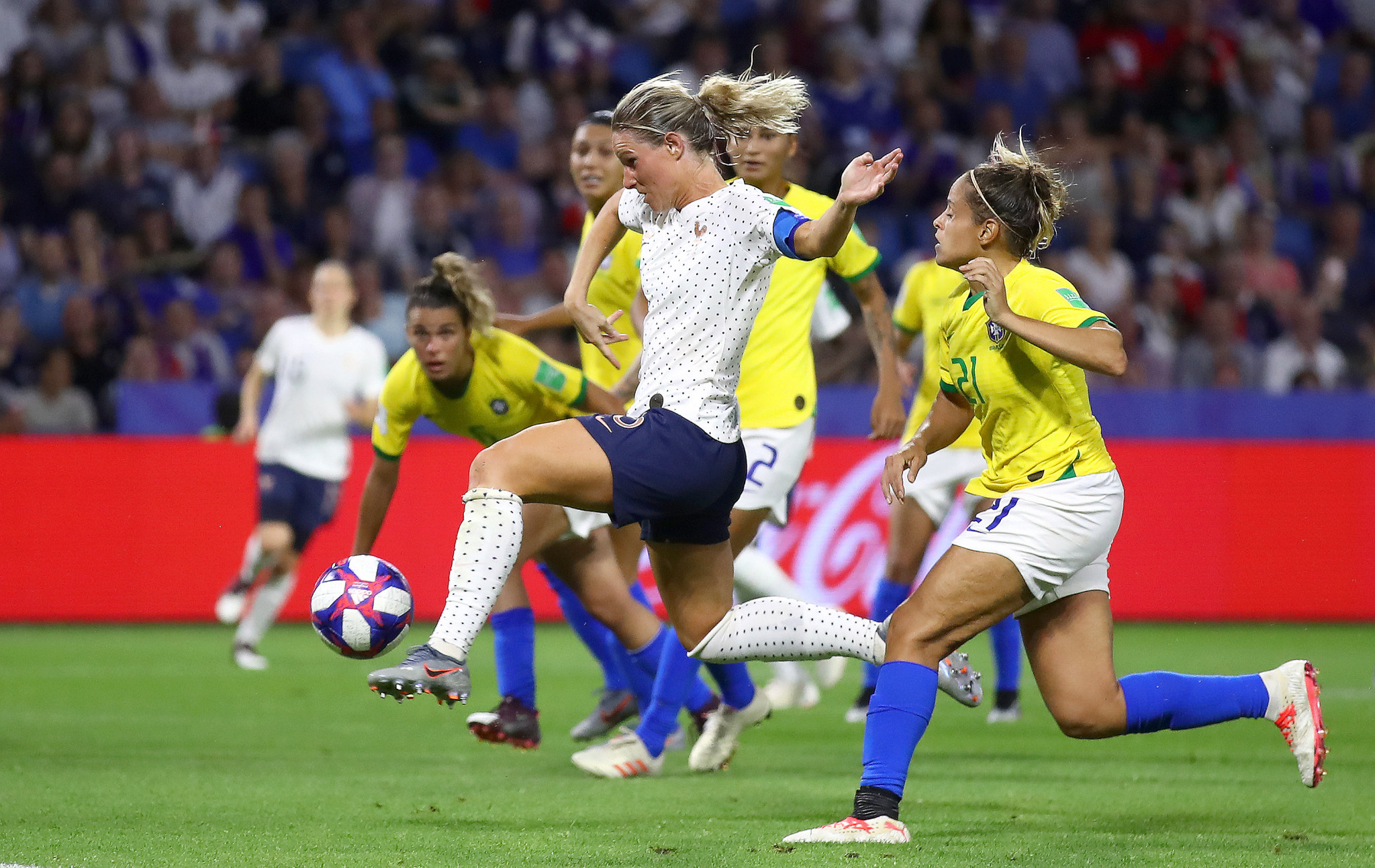The hosts found their winner in the 107th minute when captain Amandine Henry guided home a free kick © Getty Images