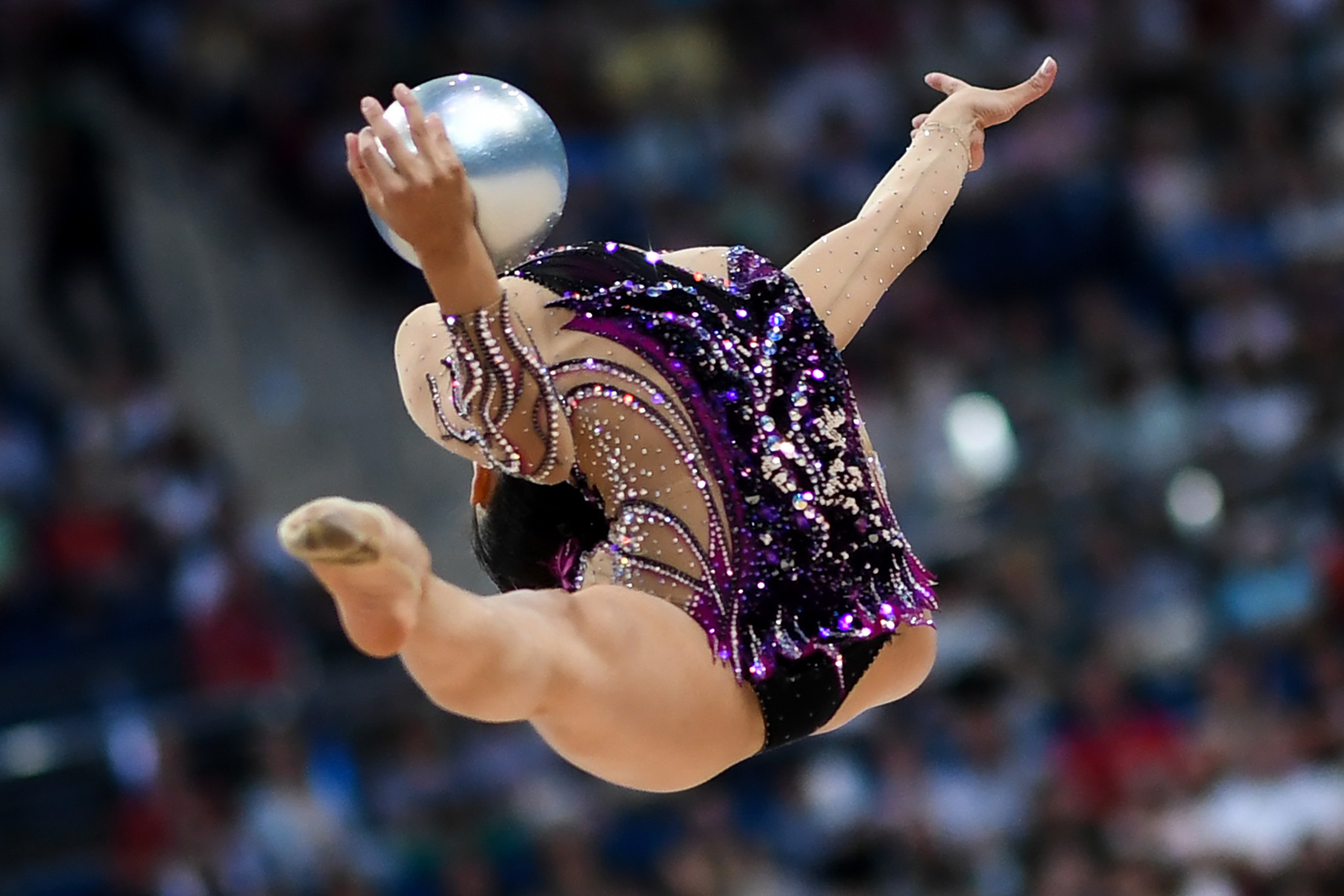 Israel's Linoy Ashram was the victor in the rhythmic gymnastics ball and clubs ©Getty Images