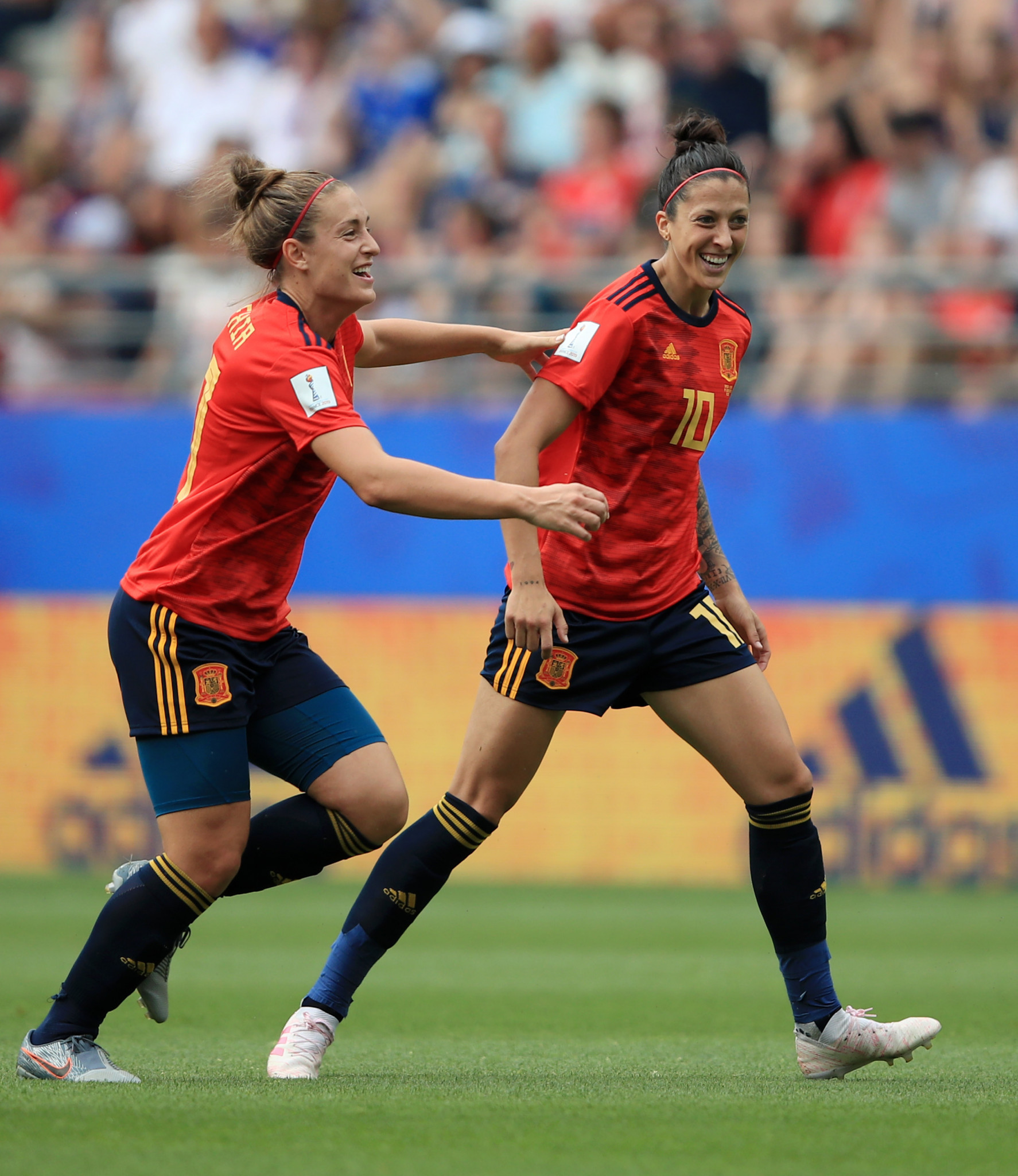 But Spain were level less than three minutes later when Jennifer Hermoso fired home ©Getty Images