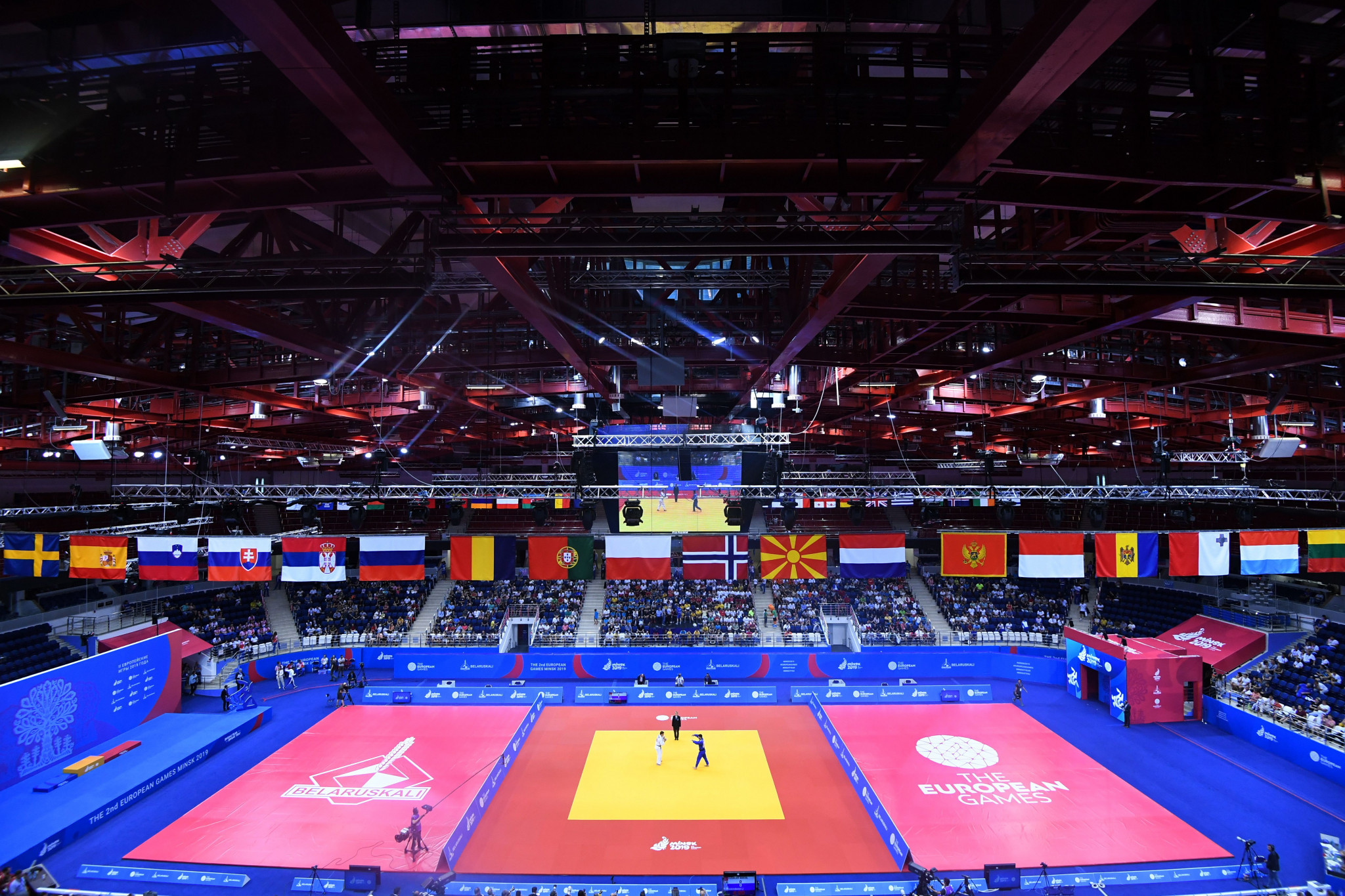 Judo continued at the Čyžoŭka-Arena ©Getty Images