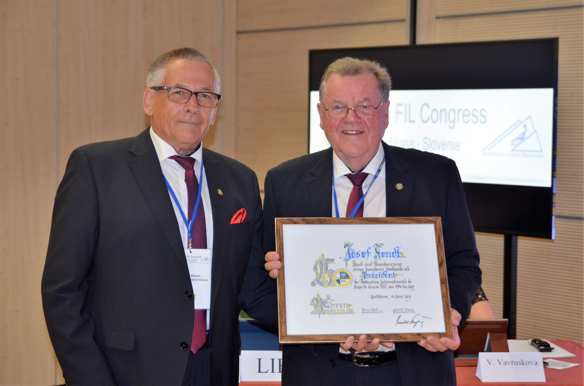 Fendt celebrates 25-year anniversary as President of International Luge Federation