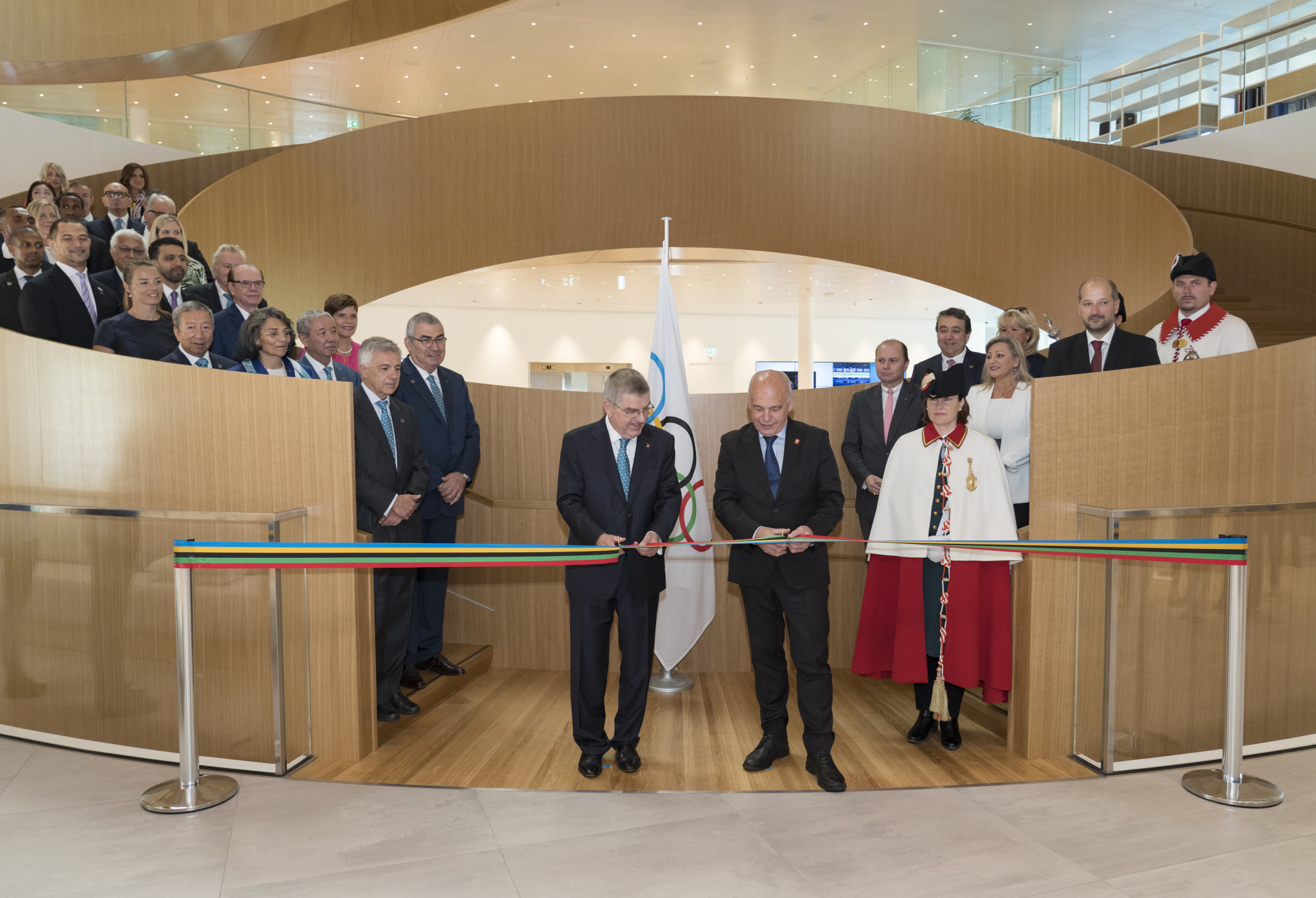 Olympic House was opened in Lausanne on Sunday by IOC President Thomas Bach and Swiss President Ueli Maurer at a special ceremony attended by guests from across the world ©IOC