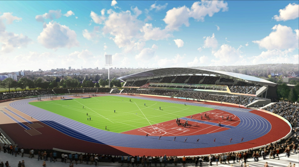 Upgrading Alexander Stadium, which will host the Opening and Closing Ceremonies of Birmingham 2022, along with the athletics, is one of three major projects being undertaken in time for the Commonwealth Games ©Birmingham City Council