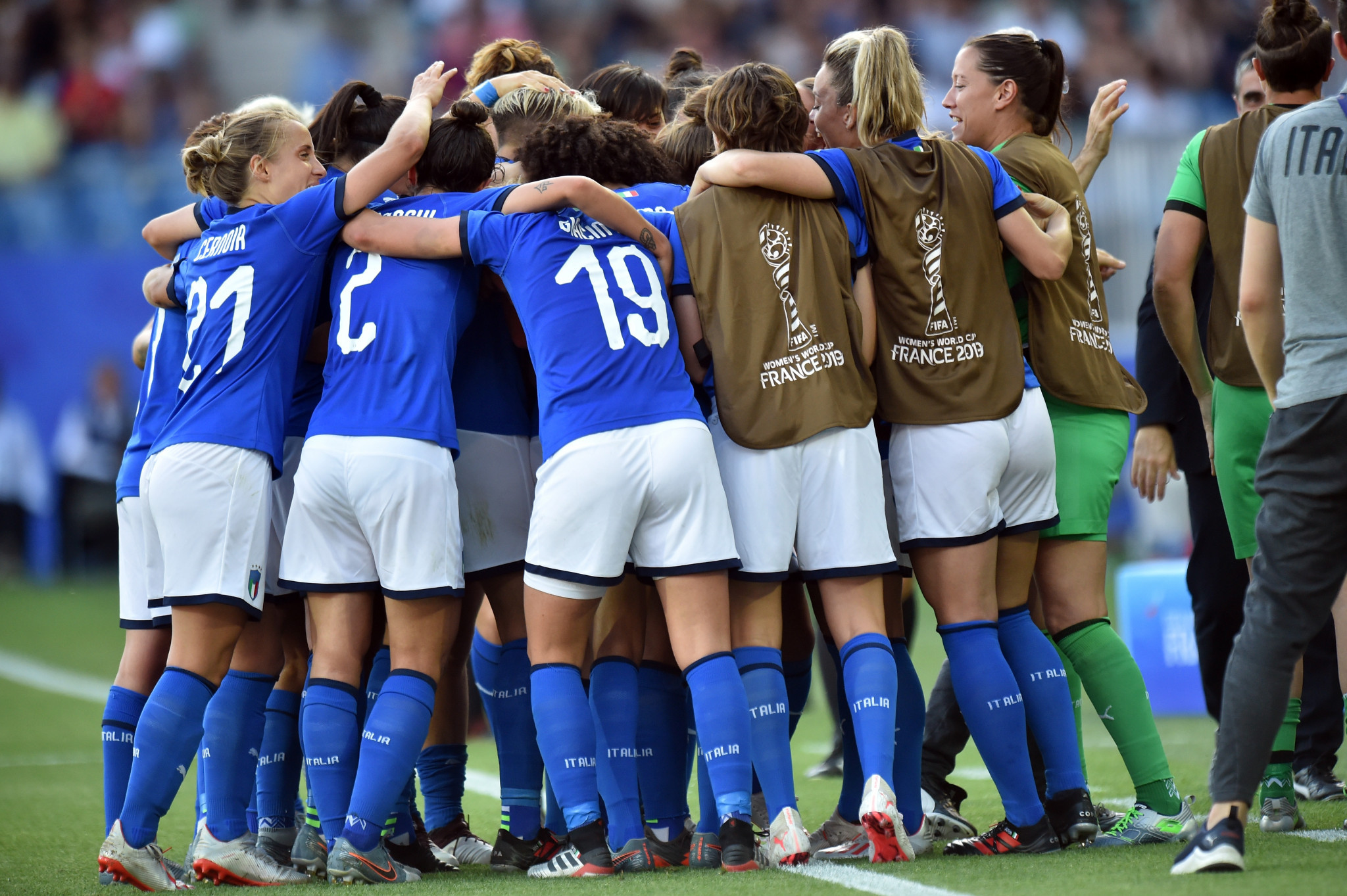 Italy are through to the quarter-finals of the FIFA Women's World Cup after beating China 2-0 in Montpellier ©Getty Images