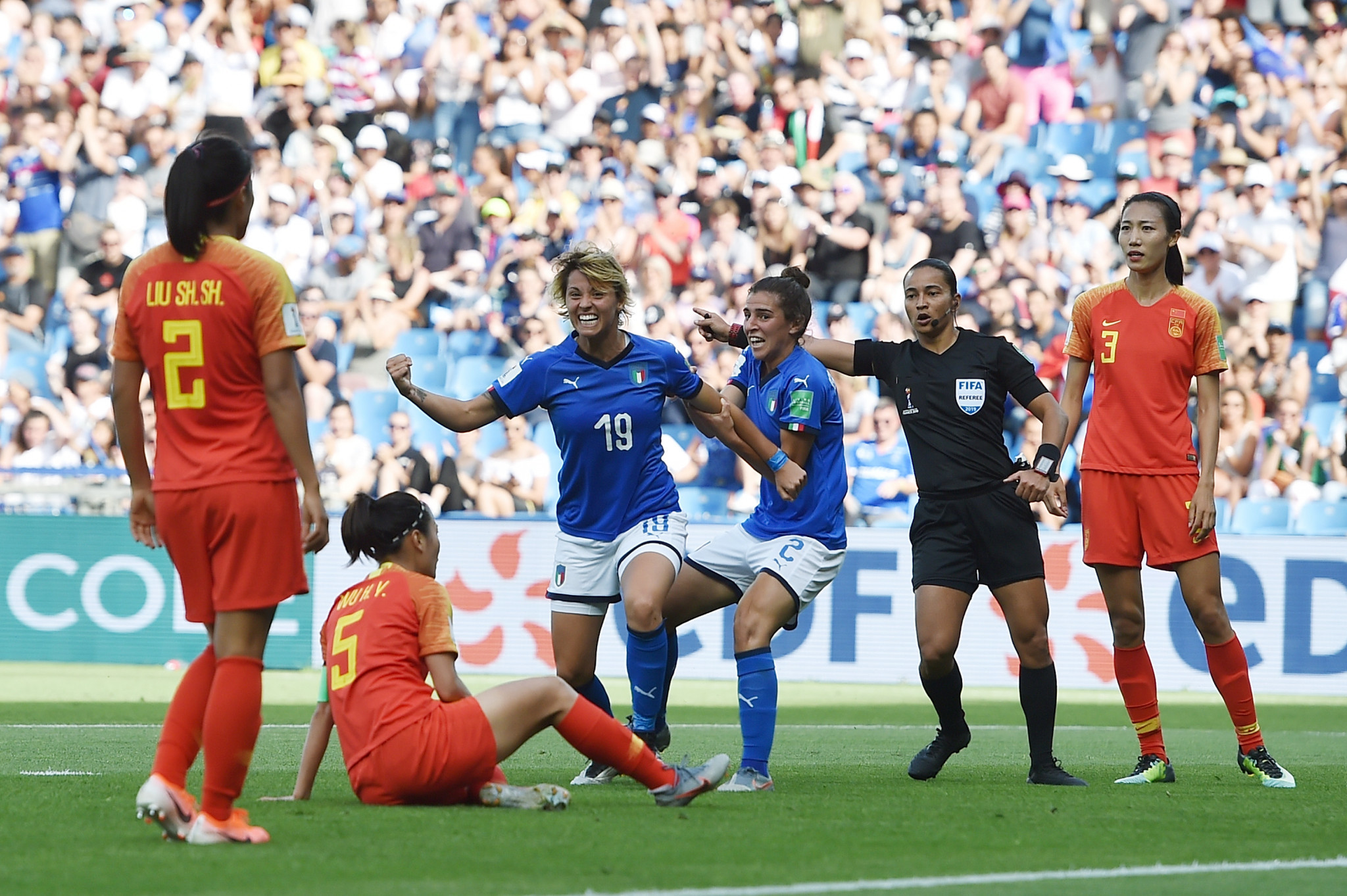 Forward Valentina Giacinti put Italy into a 15th-minute lead ©Getty Images