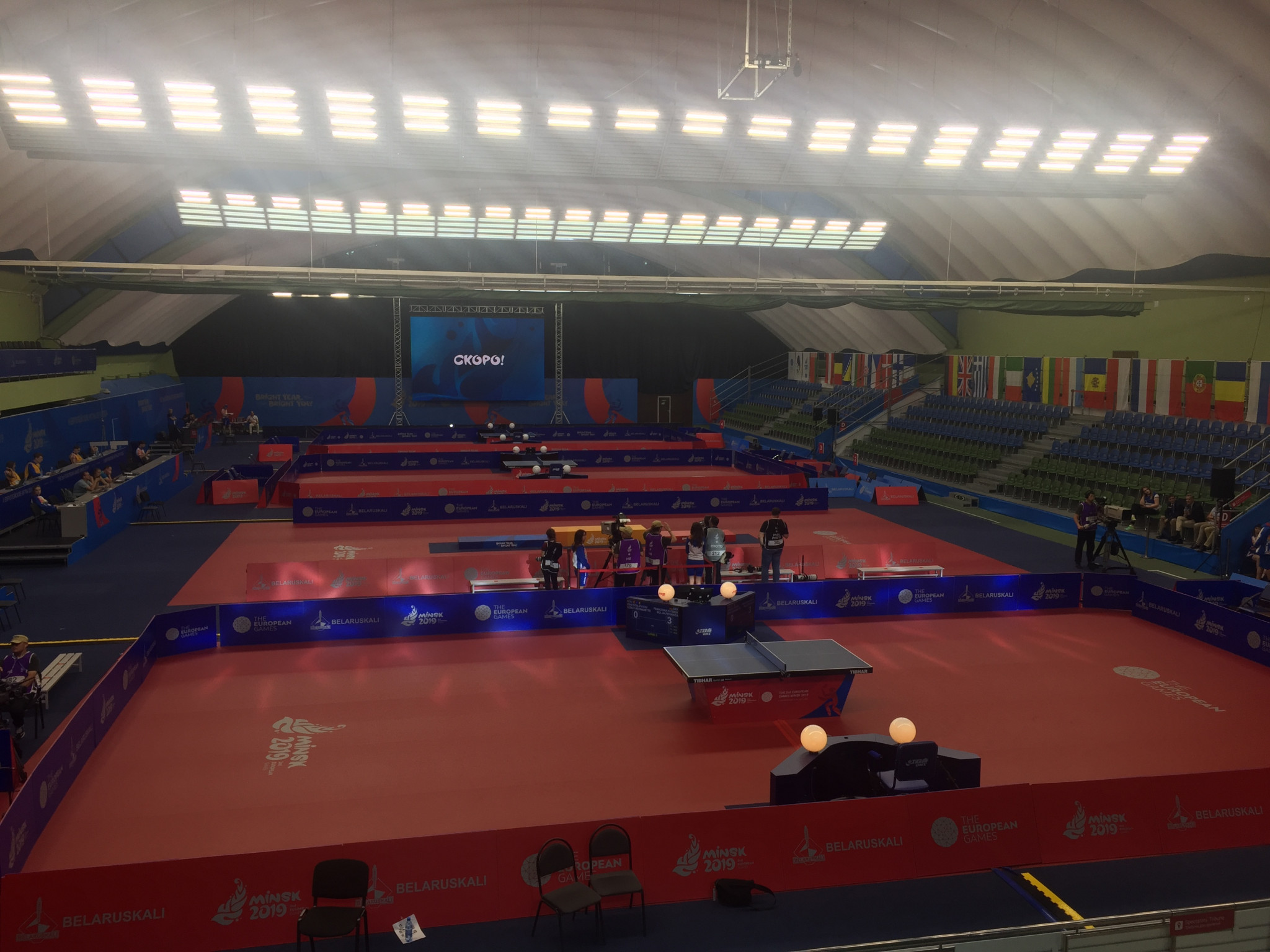 Medals were awarded in the table tennis mixed doubles at Tennis Olympic Centre ©ITG