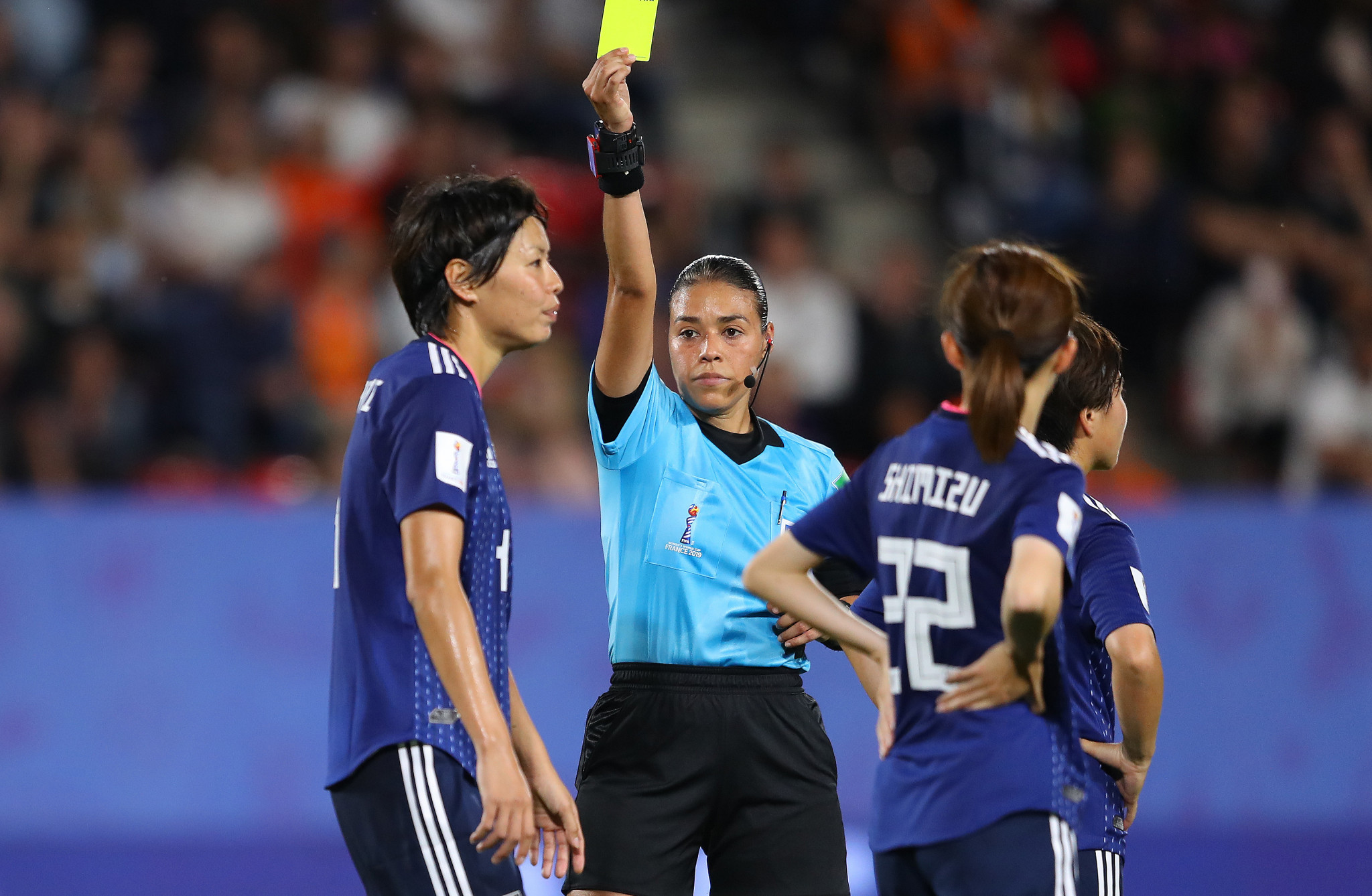 It came after Saki Kumagai handled the ball in the box, for which she was booked ©Getty Images