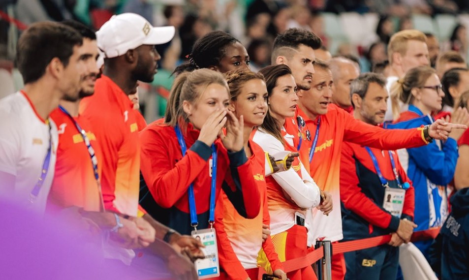 There is a strong team element to Dynamic New Athletics at Minsk 2019 ©Minsk 2019 