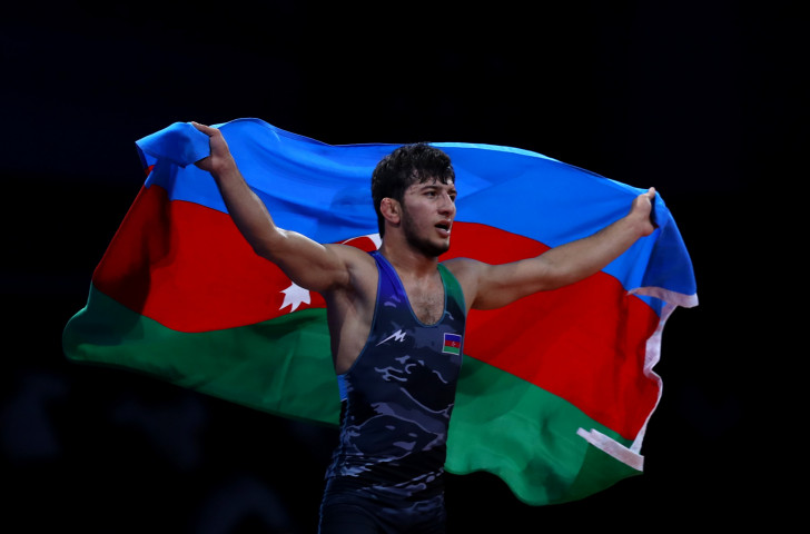 Azerbaijan's Mahir Amiraslanov was the only non-Russian winner on the opening medal night of the wrestling competition at the 2019 European Games in Minsk ©Getty Images