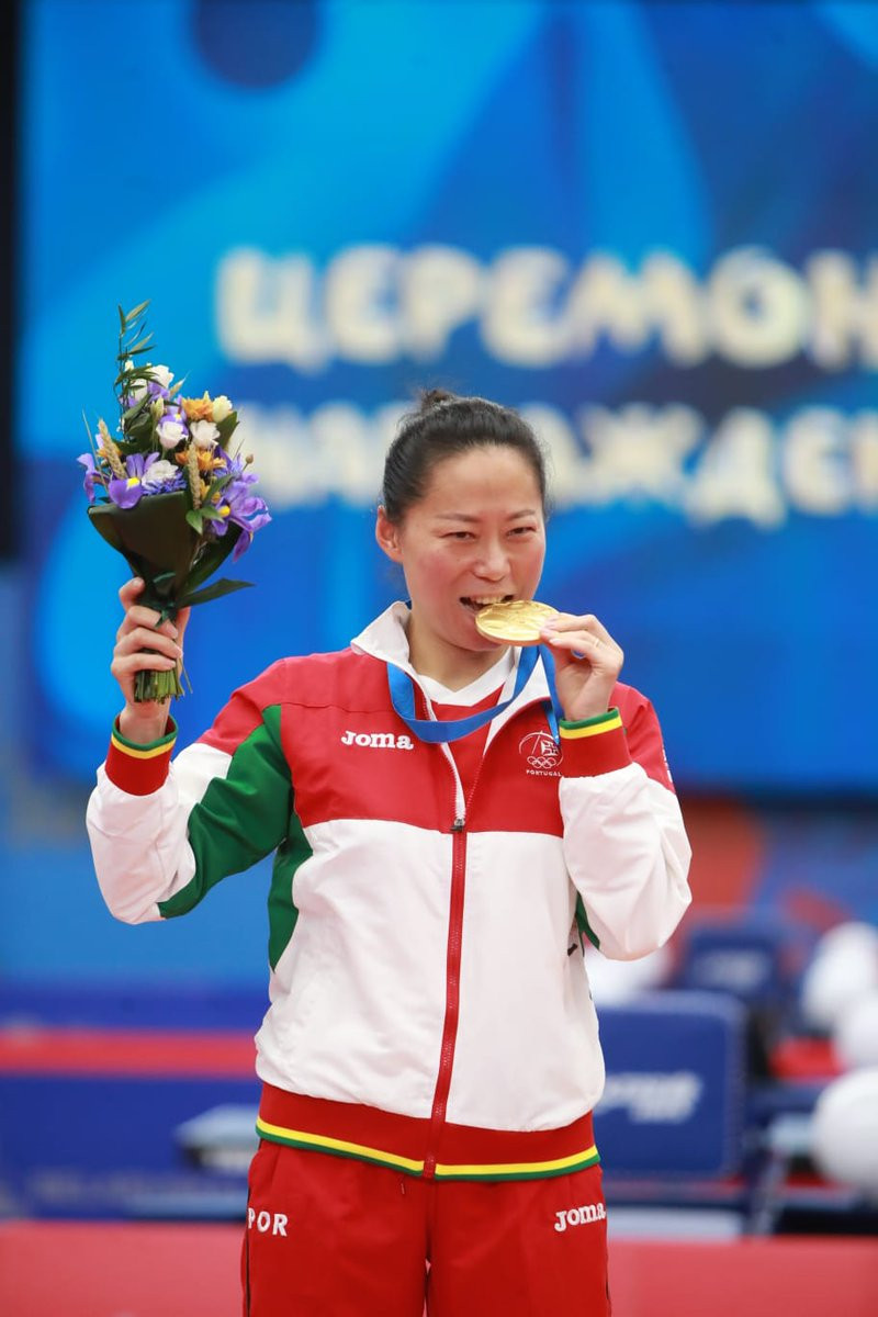 Yu Fu of Portugal was the victor in the women's singles competition ©Minsk 2019