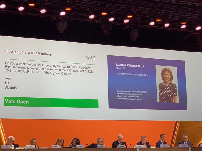 Former Costa Rica President Laura Chinchilla also became an IOC member ©Twitter