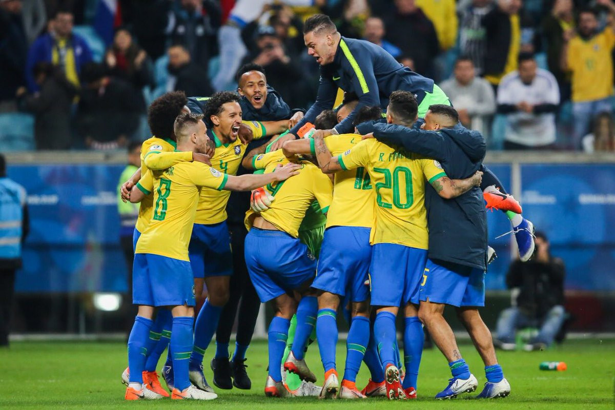 Hosts Brazil booked their place in the semi-finals of the Copa América after beating Paraguay on penalties following a 0-0 draw at Arena do Grêmio in Porto Alegre ©Copa América/Twitter