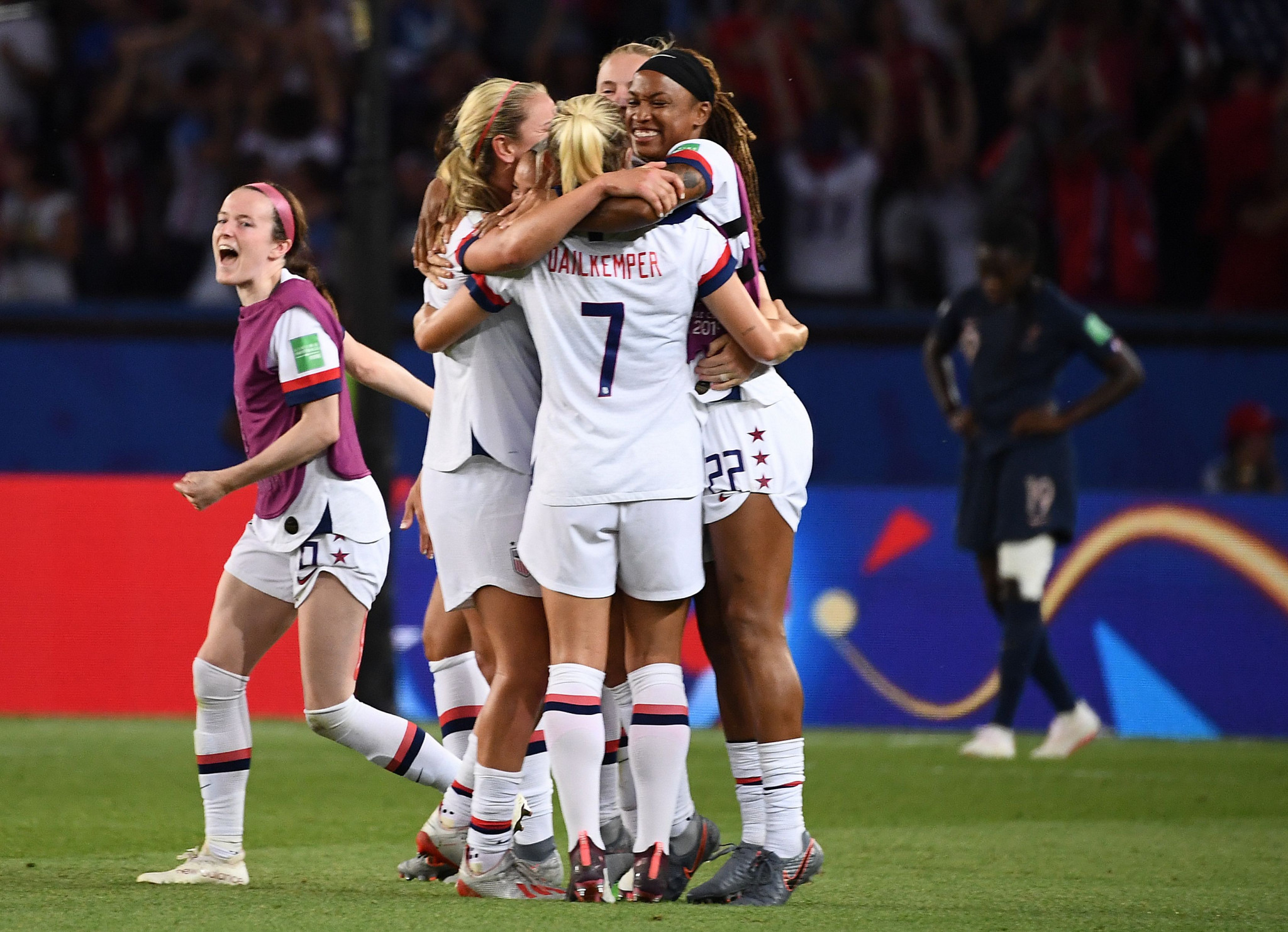 Holders the United States beat hosts France to set up a semi-final with England at the FIFA Women's World Cup ©Getty Images