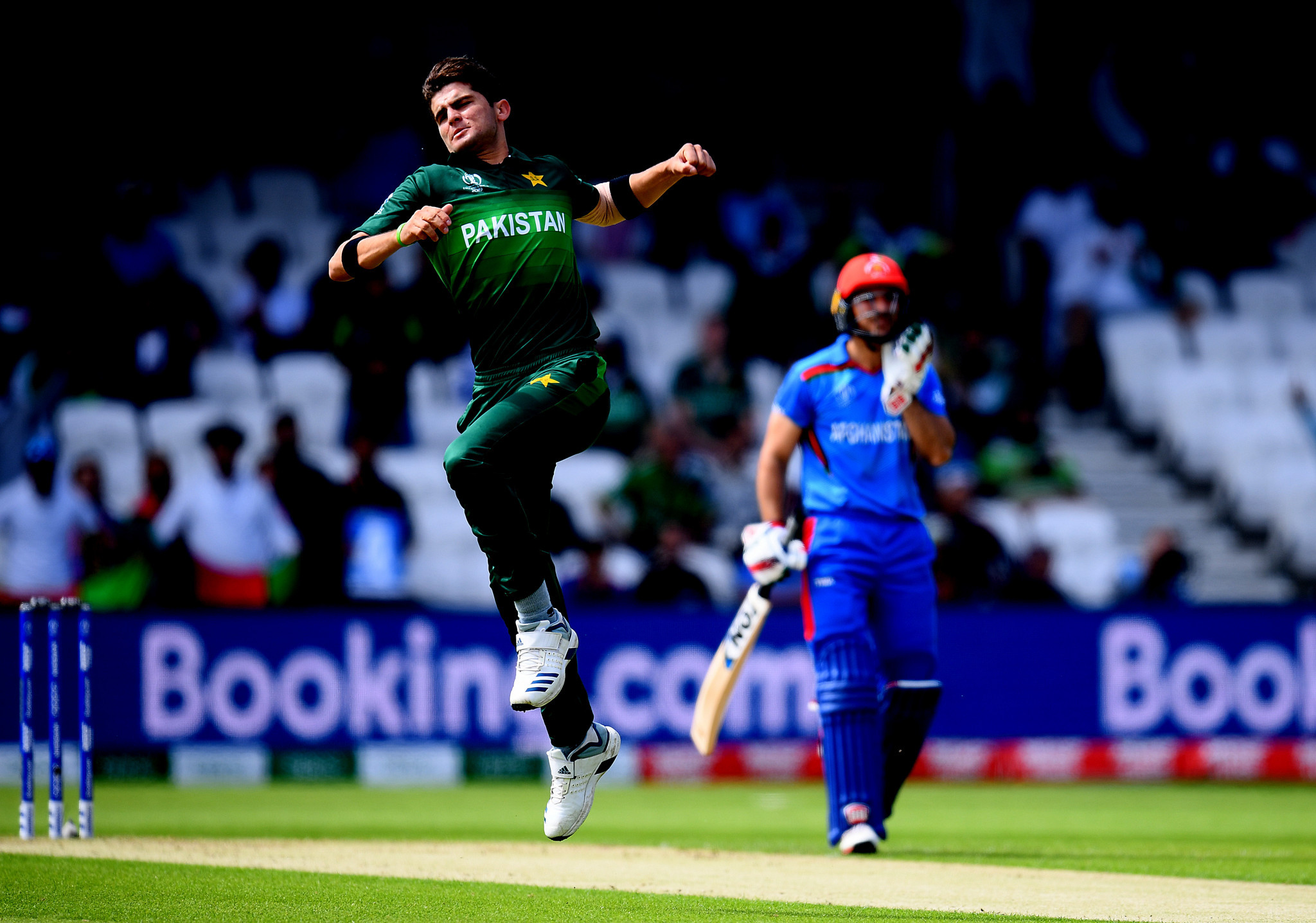 Shaheen Afridi was Pakistan's star bowler as he took four wickets to help restrict Afghanistan to a total of 227-9 ©Getty Images