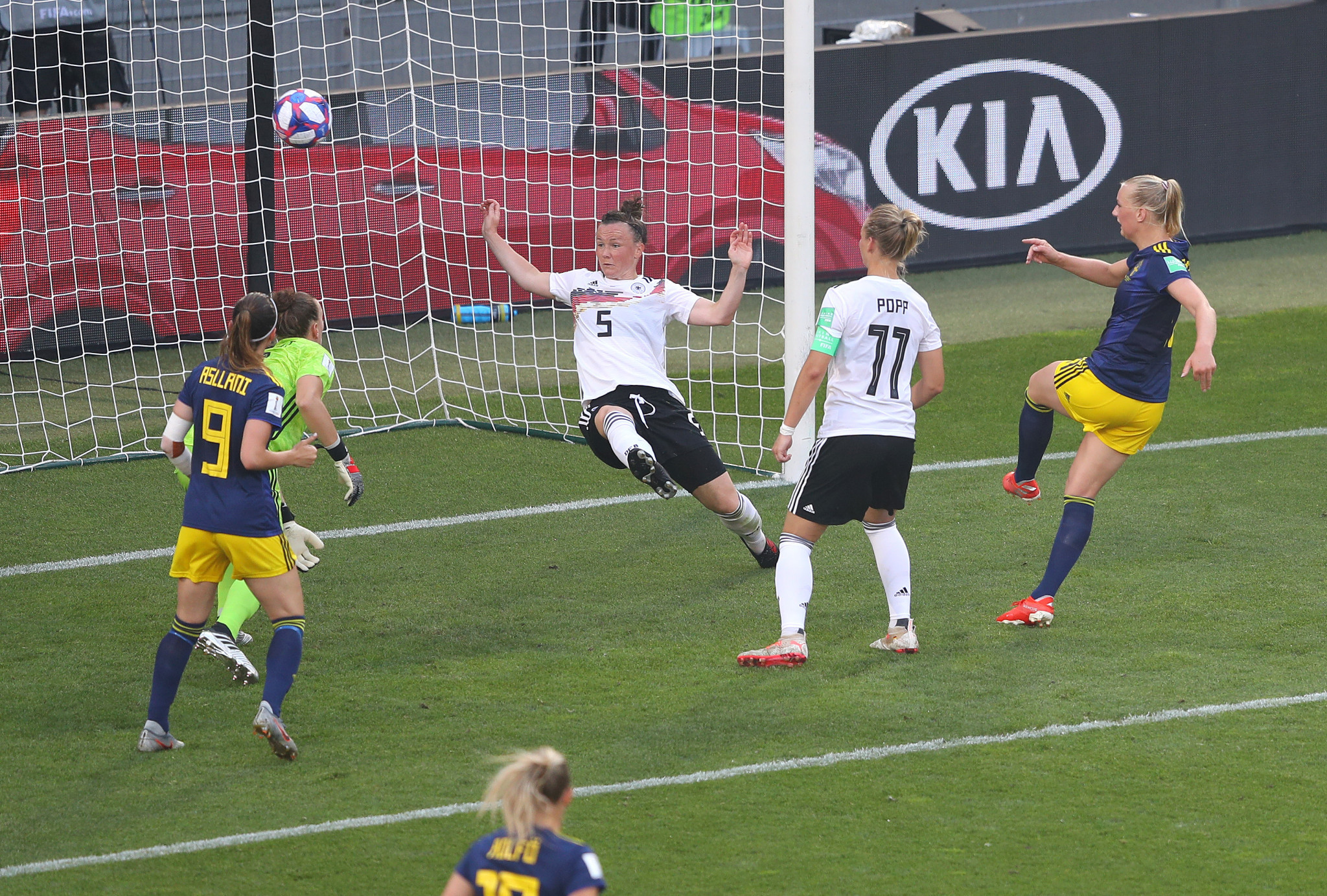Stina Blackstenius scored the winning goal for Sweden in their FIFA Women's World Cup quarter-final as her team gained revenge over Germany for their defeat in the Olympic Games final at Rio 2016 ©Getty Images