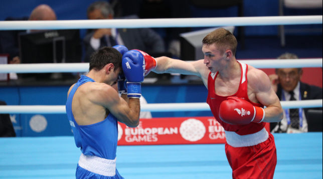 Belarusian favourite Dzmitry Asanau earned gold in the men's boxing 60 kilogram lightweight at Minsk 2019 ©Twitter