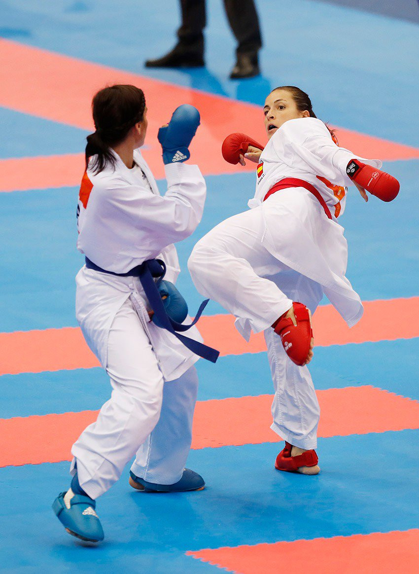 Laura Palacio Gonzalez was one of the gold medallists after she won the over-68 kg kumite final ©Spanish Olympic Committee