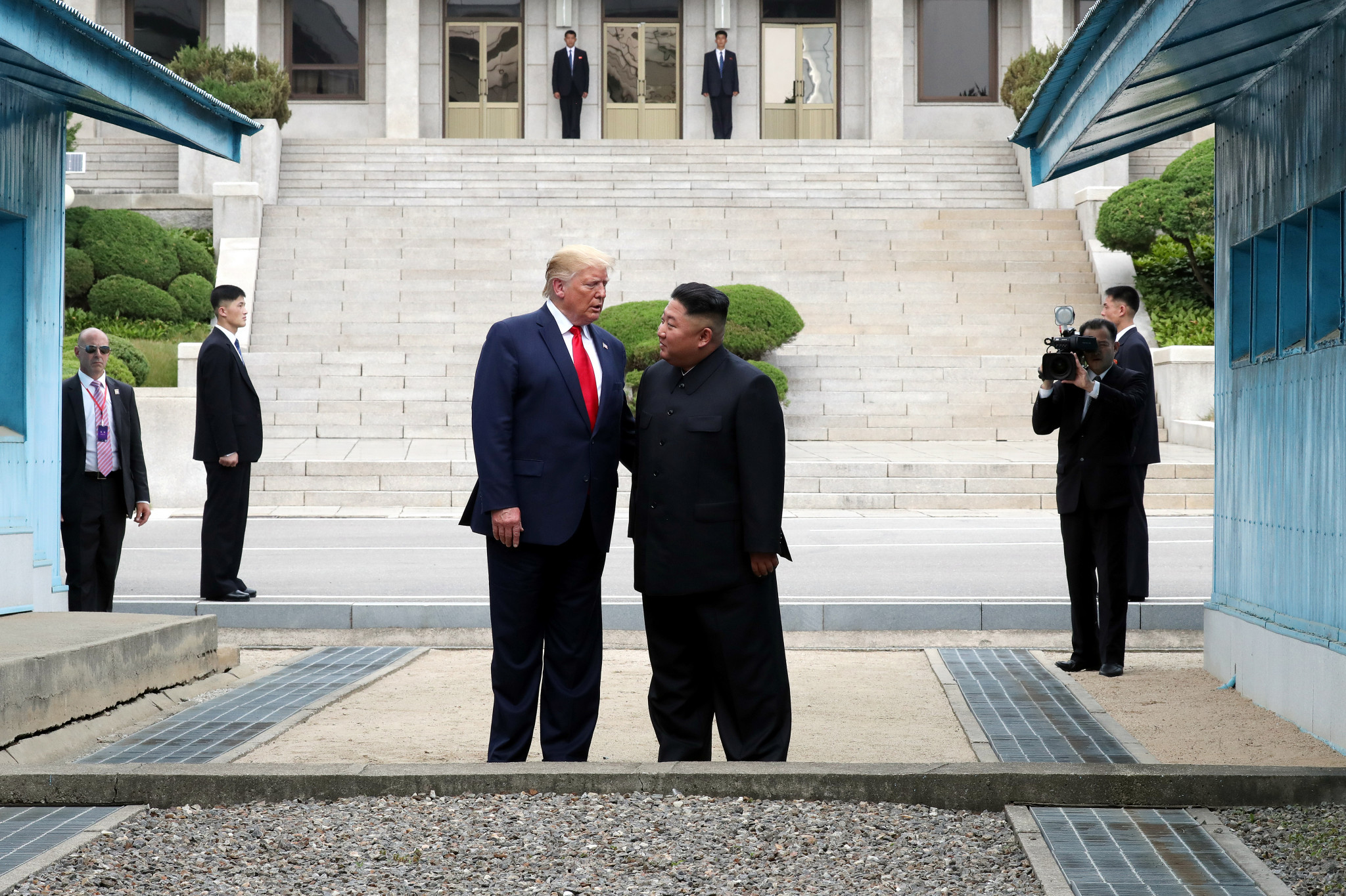 Donald Trump became the first United States President to step foot into North Korea after meeting the country's Leader Kim Jong Un in the Korean Demilitarized Zone ©Getty Images