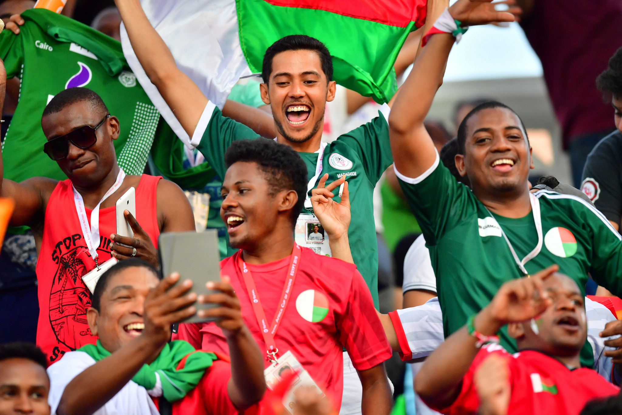 Madagascar's supporters had plenty to shout about during the victory over Nigeria at the Africa Cup of Nations ©Getty Images