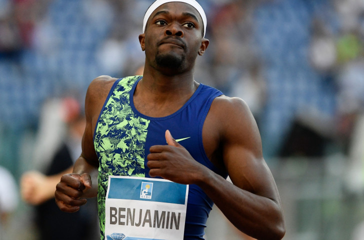 Rai Benjamin of the United States won the men's 400 metres hurdles race in the IAAF Diamond League meeting in Stanford in the fastest time seen so far this year, 47.16sec ©Getty Images