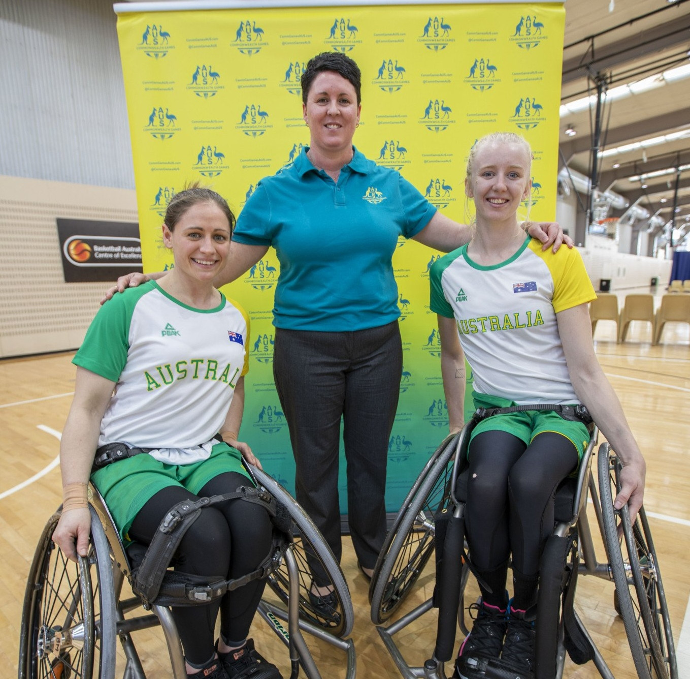 Nine-time Commonwealth Games gold medallist Petria Thomas, centre, will lead the Australian team at the 2022 edition of the event in Birmingham ©Sport Australia