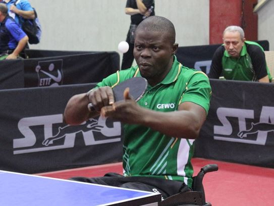 Unseeded Nigerian Isau Ogunkunle caused an upset at the Africa Para Table Tennis Championships in Alexandria, Egypt, with a group stage win against Mohamed Sameh Eid Saleh ©APTT