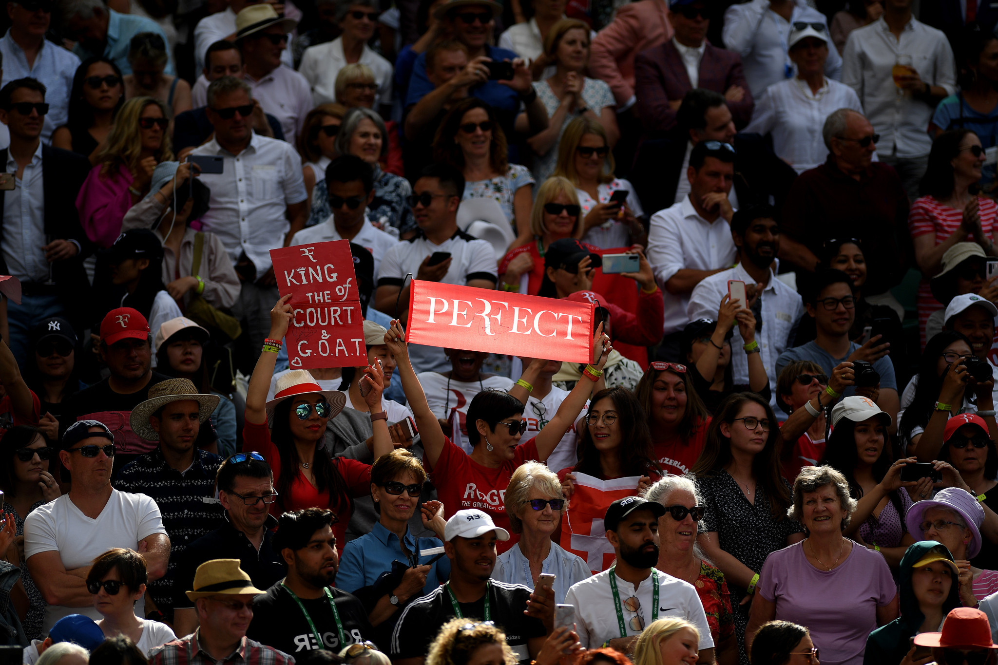 Fans came from far and wide to show their support for the 20-time Grand Slam champion ©Getty Images