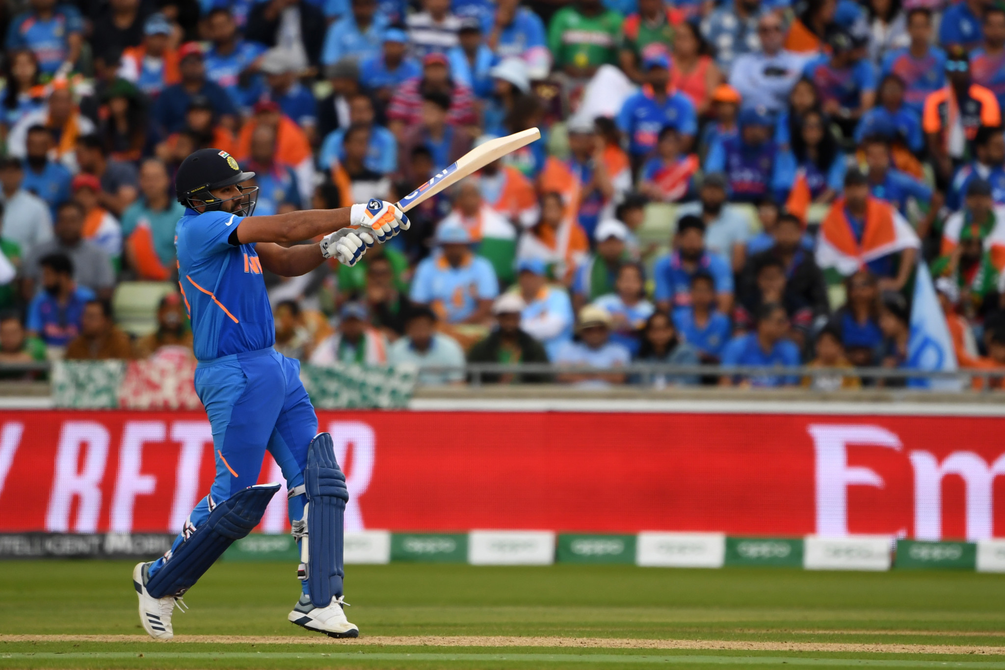Rohit Sharma hit his fourth century of the tournament in India's victory ©Getty Images
