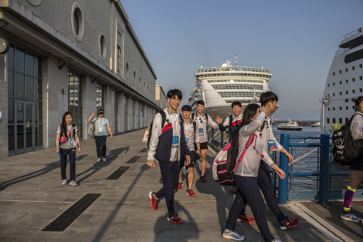Two cruise ships are acting as the Naples 2019 Summer Universiade Athletes' Village ©FISU