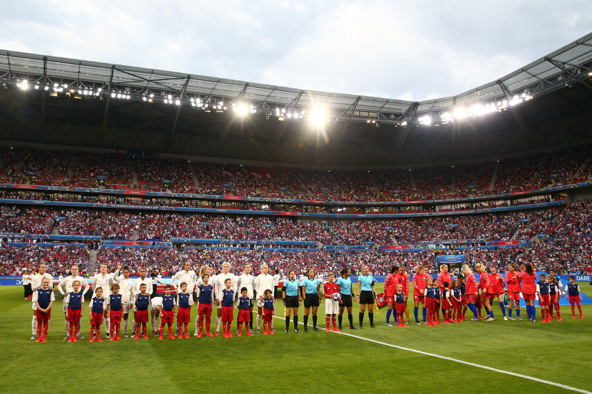 A considerable crowd packed into the Stade de Lyon for the first Women's World Cup semi-final ©Getty Images
