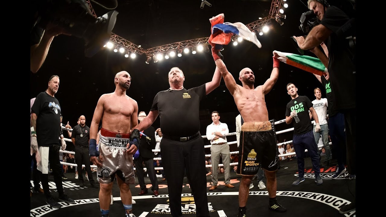 Former world boxing champion Paulie Malignaggi, left, recently took on Russia's Artem Lobov, right, in a controversial bare knuckle fight which did not end well for the American ©YouTube