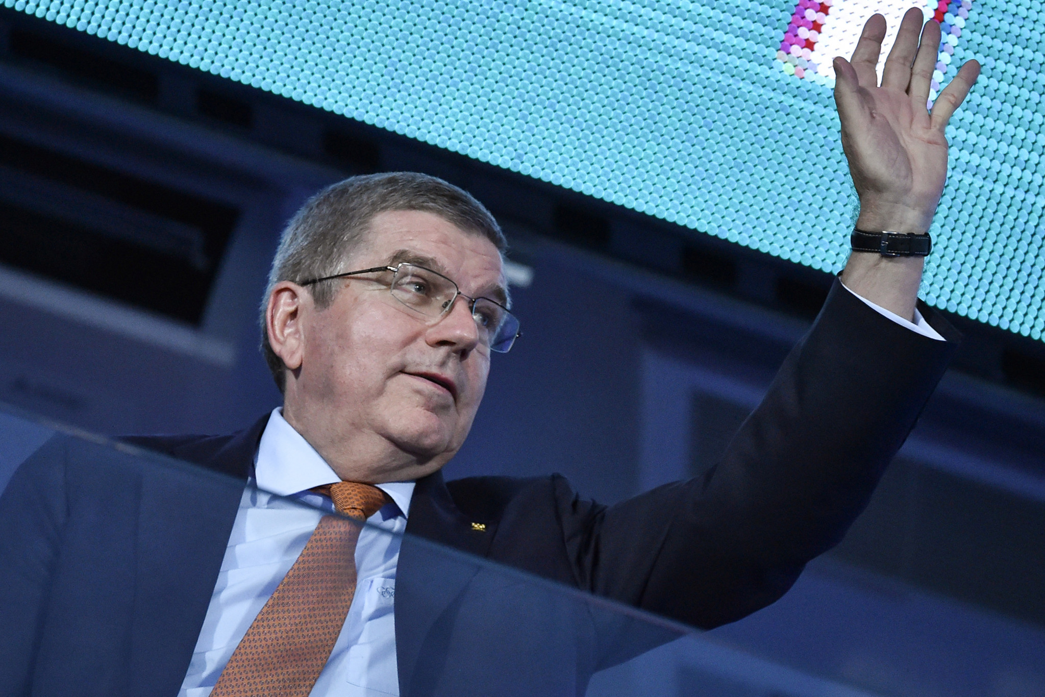 The IOC's President, Thomas Bach, attended Sunday's European Games Closing Ceremony in Minsk ©Getty Images
