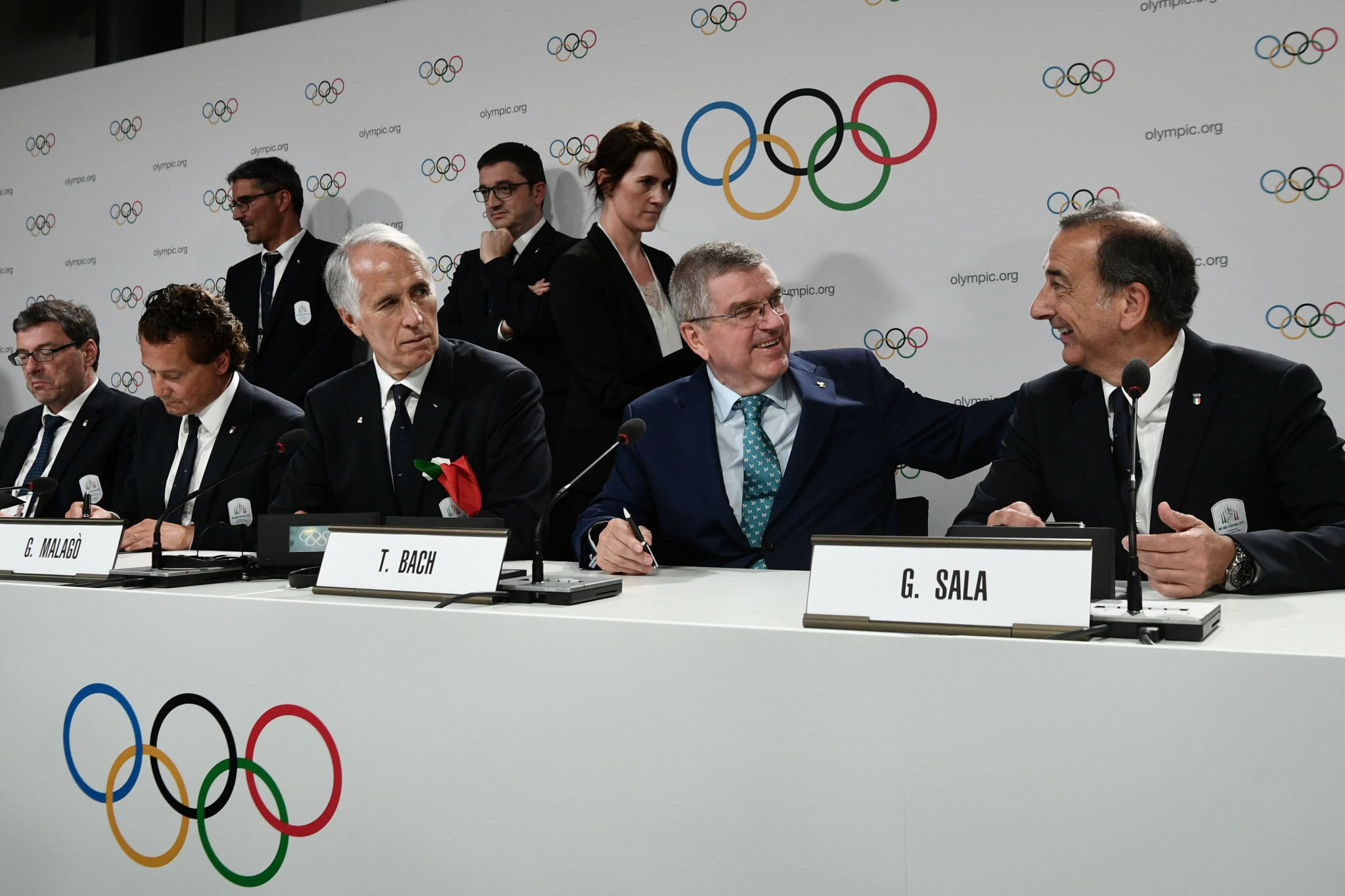 IOC President Thomas Bach, second from right, at last week's IOC Session