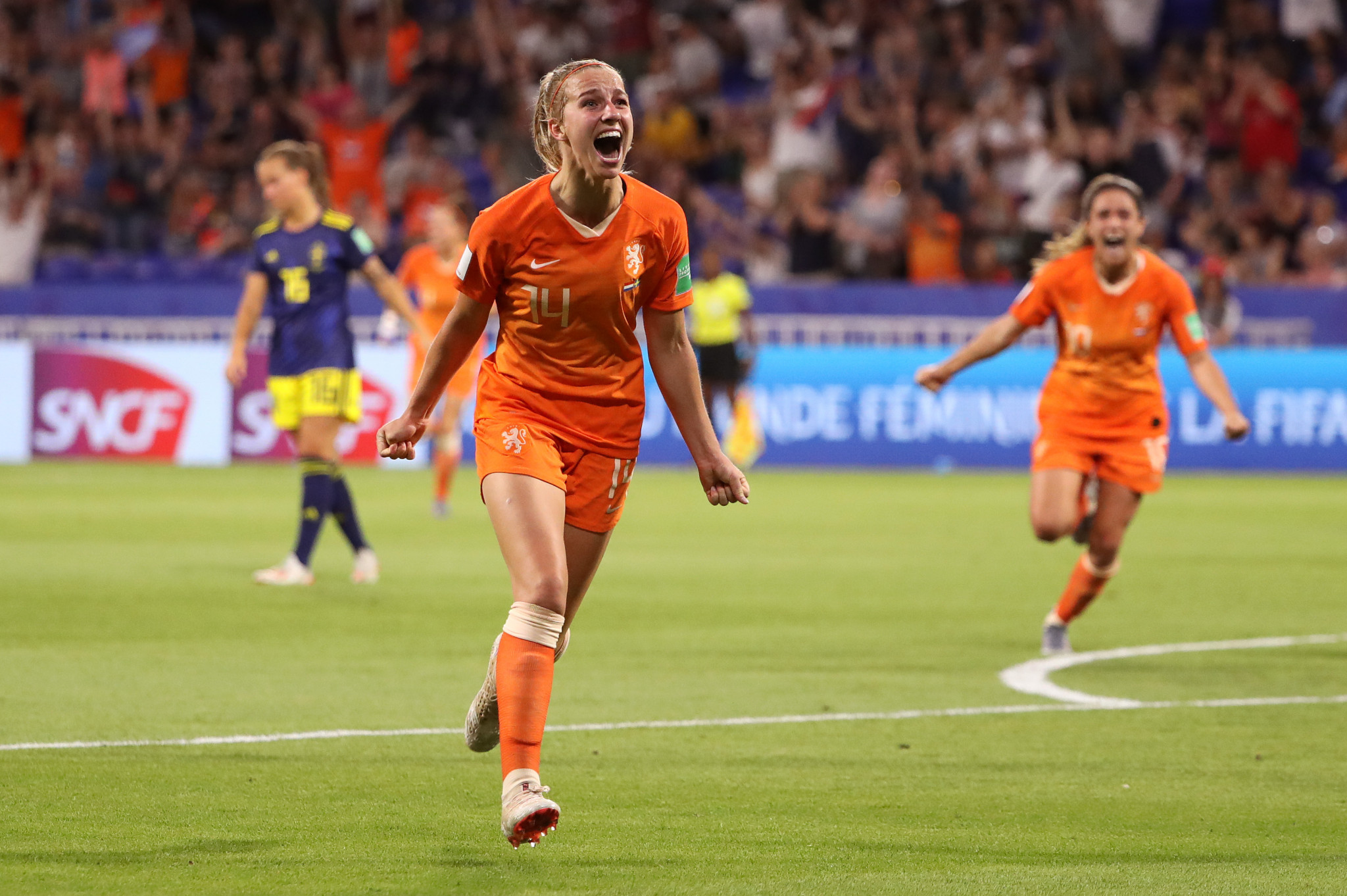 Jackie Groenen scored the only goal of the game as the Netherlands reached the Women's World Cup final ©Getty Images