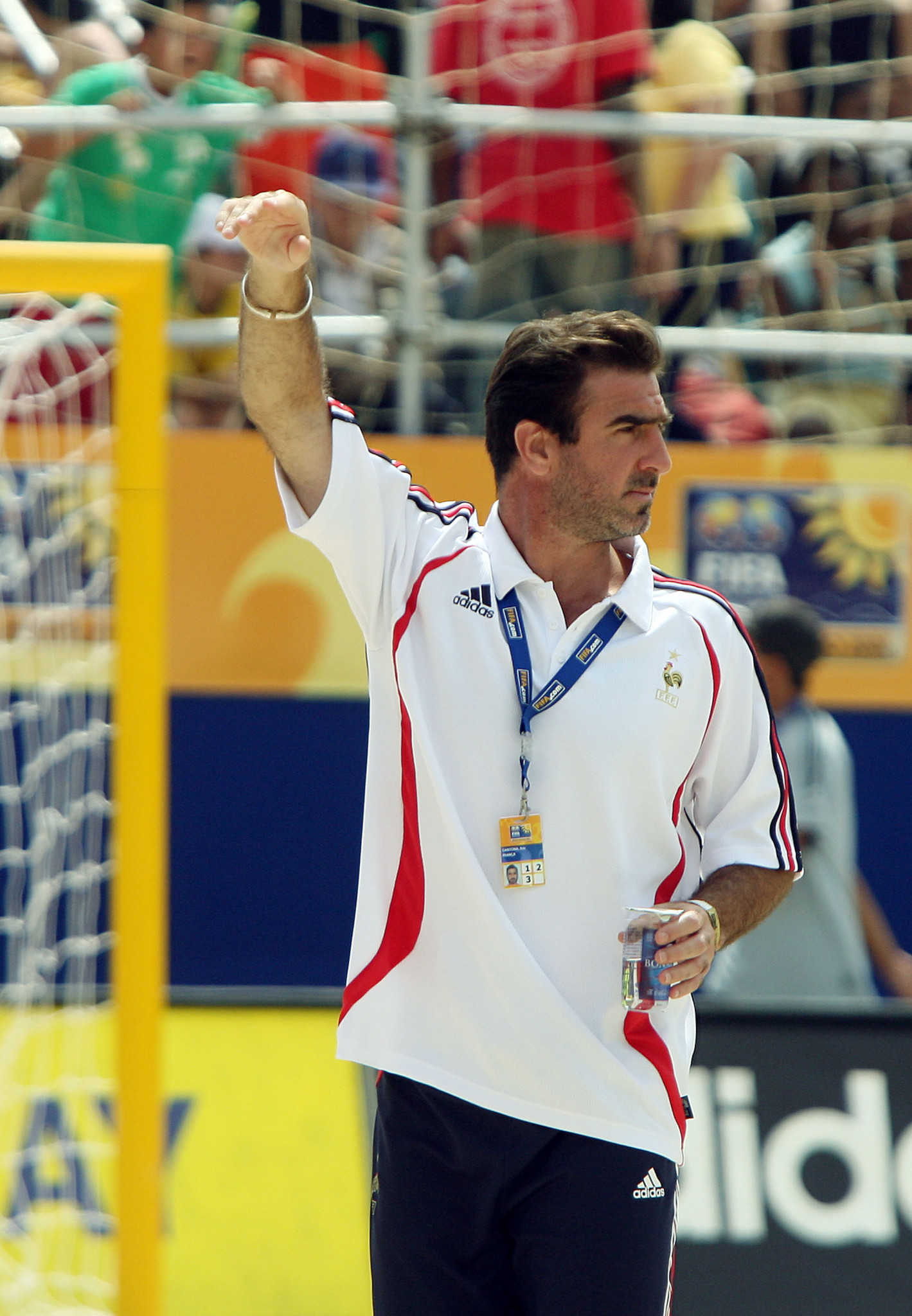 Former Manchester United star Eric Cantona was a highly successful beach soccer player and coach for 15 years after retiring from his main career, playing a key role in promoting the sport ©Getty Images