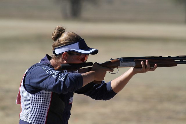 Ashley Carroll became the first American to win a gold medal in the women's trap event for 20 years ©USA Shooting