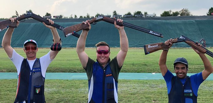 Matt Coward-Holley sealed gold for Britain in the men's event ©British Shooting 