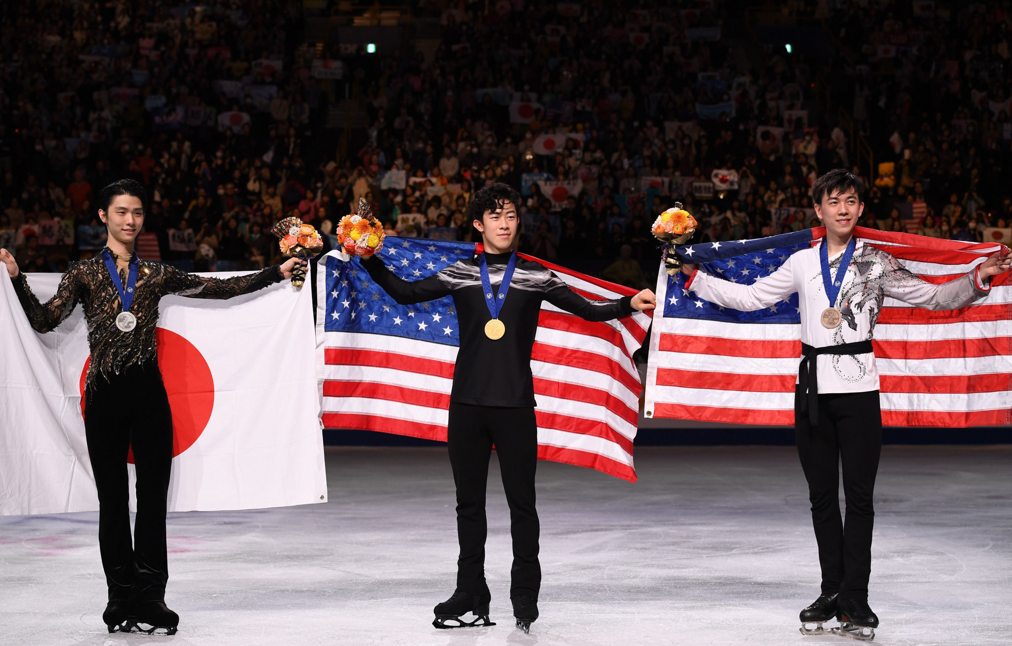 Vincent Zhou was the men's singles bronze medallist at the 2019 World Figure Skating Championships in Saitama in Japan ©Getty Images