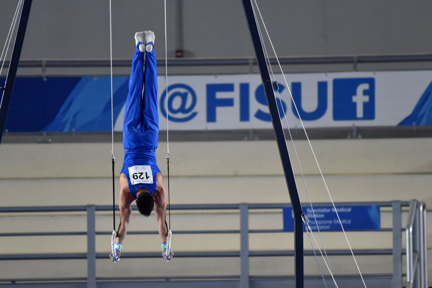 The men's team gold medal was up for grabs, with the winners decided by the results from the men's all-around qualification event ©Naples 2019