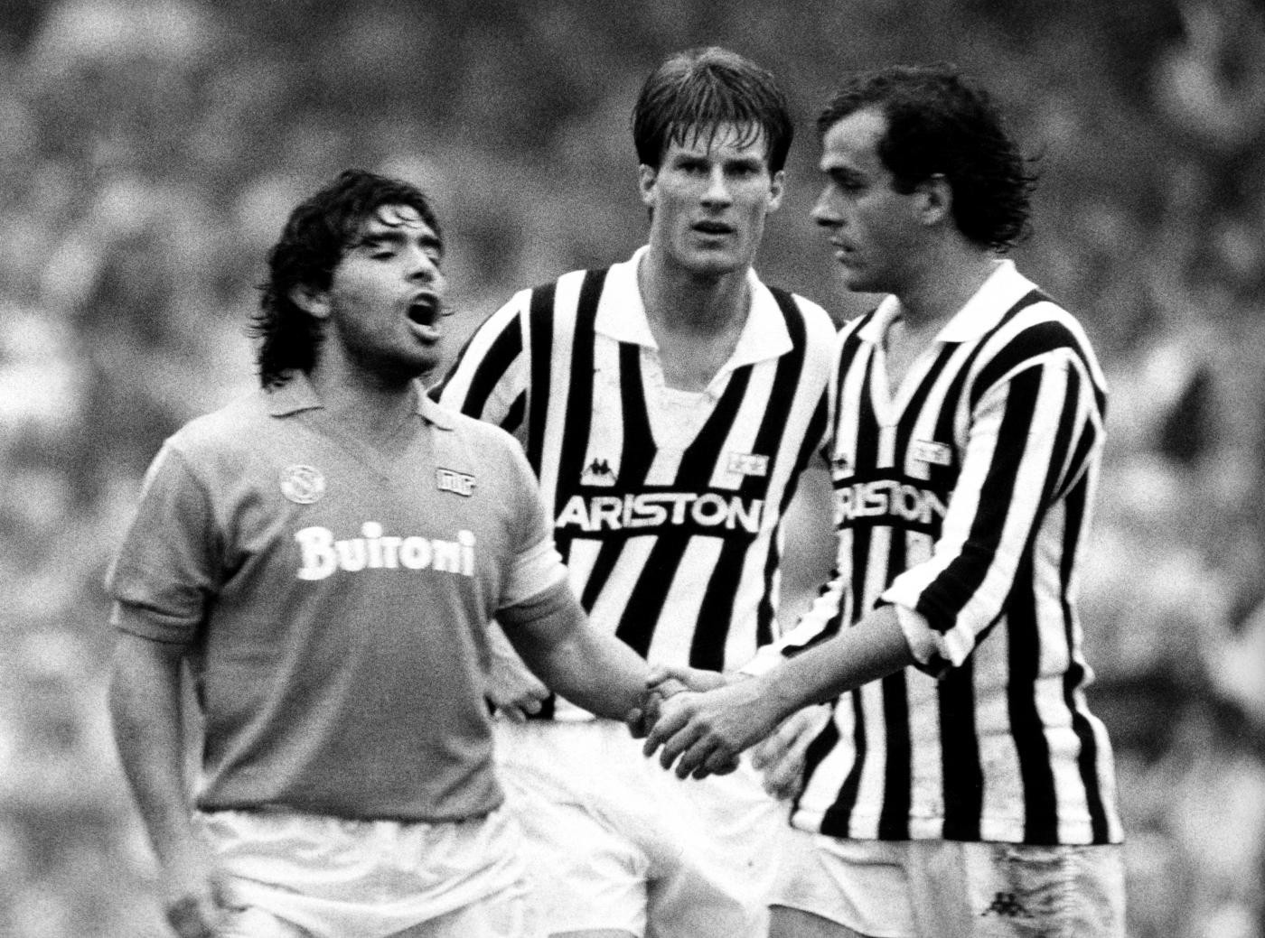 Diego Maradona inspired Napoli to two Serie A titles in three seasons at a time when Juventus were considered unbeatable - their intense rivalry endures to this day ©Getty Images