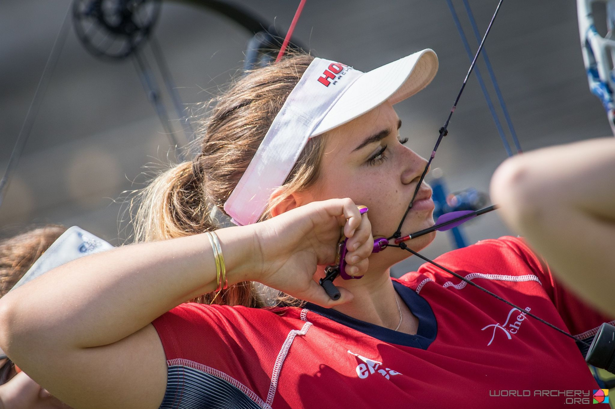 Britain's 19-year-old Ella Gibson will contest two compound team finals tomorrow at the Archery World Cup in Berlin ©World Archery