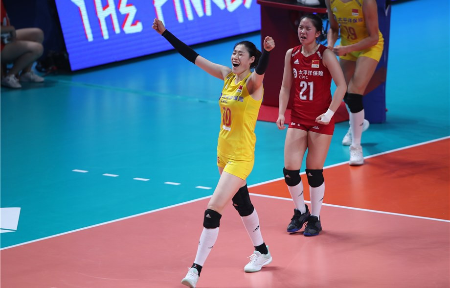 China produced a fine team effort to beat Italy in four sets and complete the last-four line-up at the FIVB Women's Nations League finals in Nanjing ©FIVB