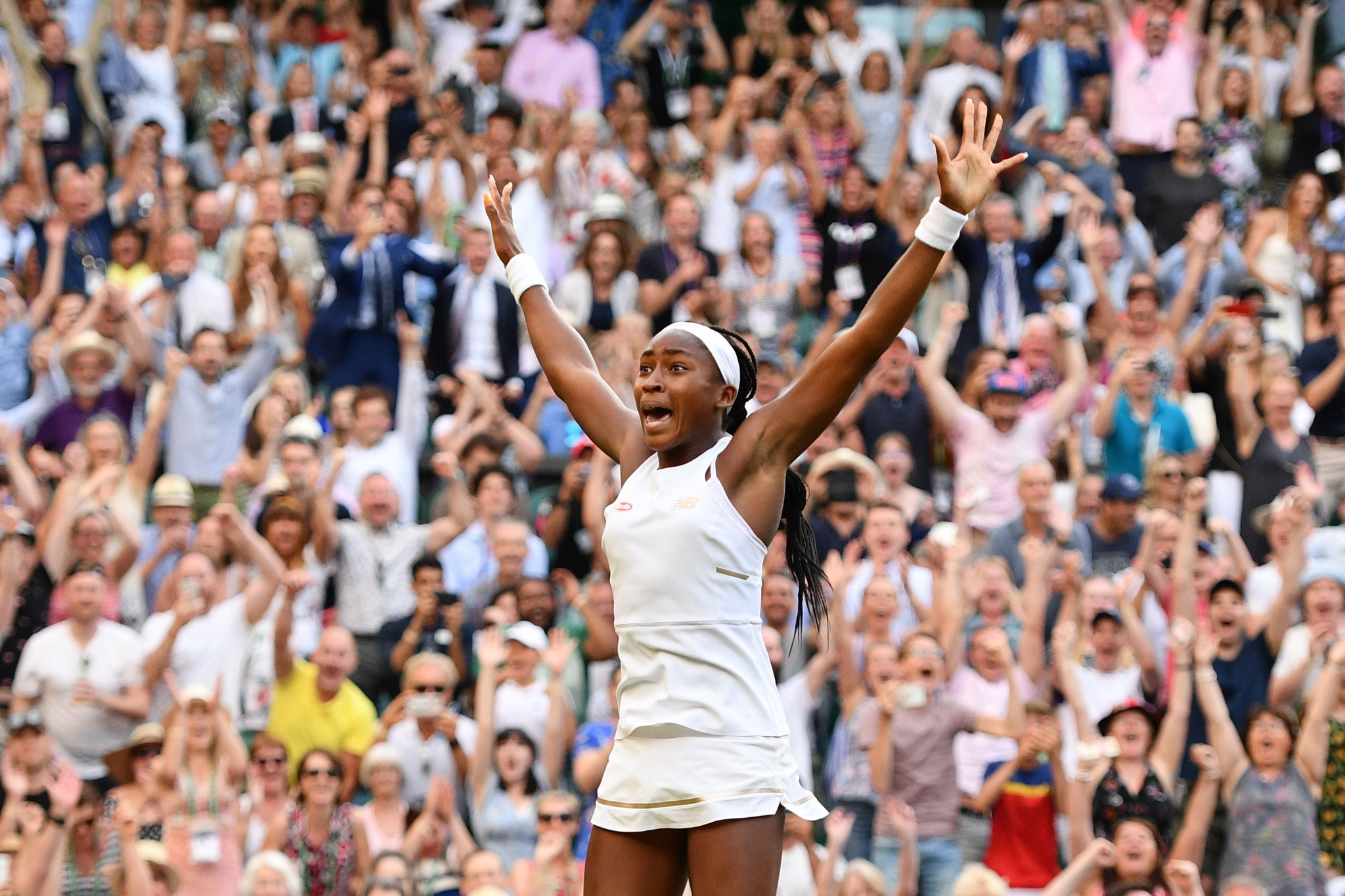 American teenager Coco Gauff saved two match points en route to extending her fairytale run at Wimbledon ©Getty Images