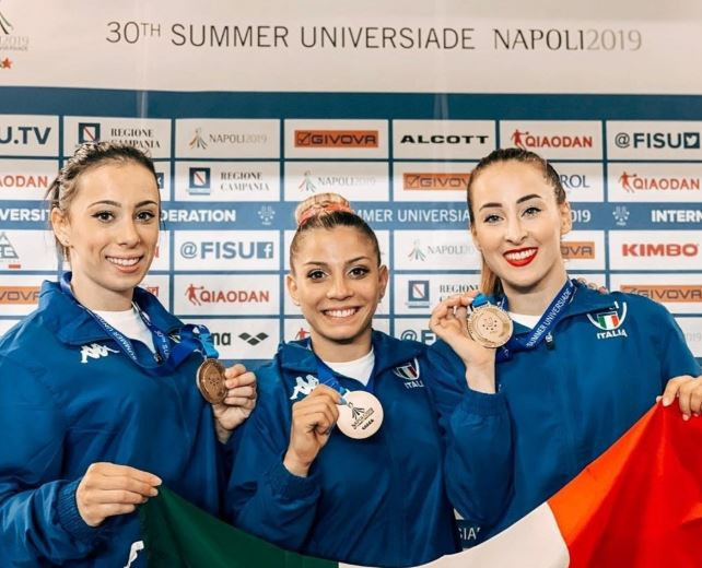 Italy claimed bronze in the women's team gymnastics final at PalaVesuvius Main Hall ©Italy Gymnastics
