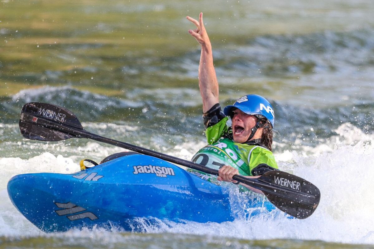 America's Mason Hargrove was an impressive winner of the junior men's title at the ICF Canoe Freestyle World Championships on his debut at a major international event ©ICF