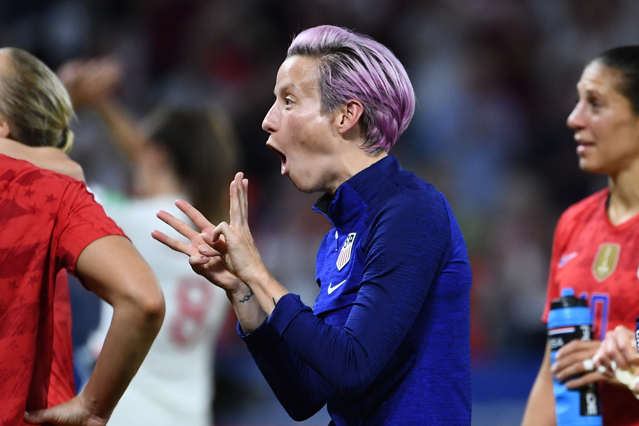 American Megan Rapinoe has criticised the scheduling of two other matches on the same day as the FIFA Women's World Cup final ©Getty Images