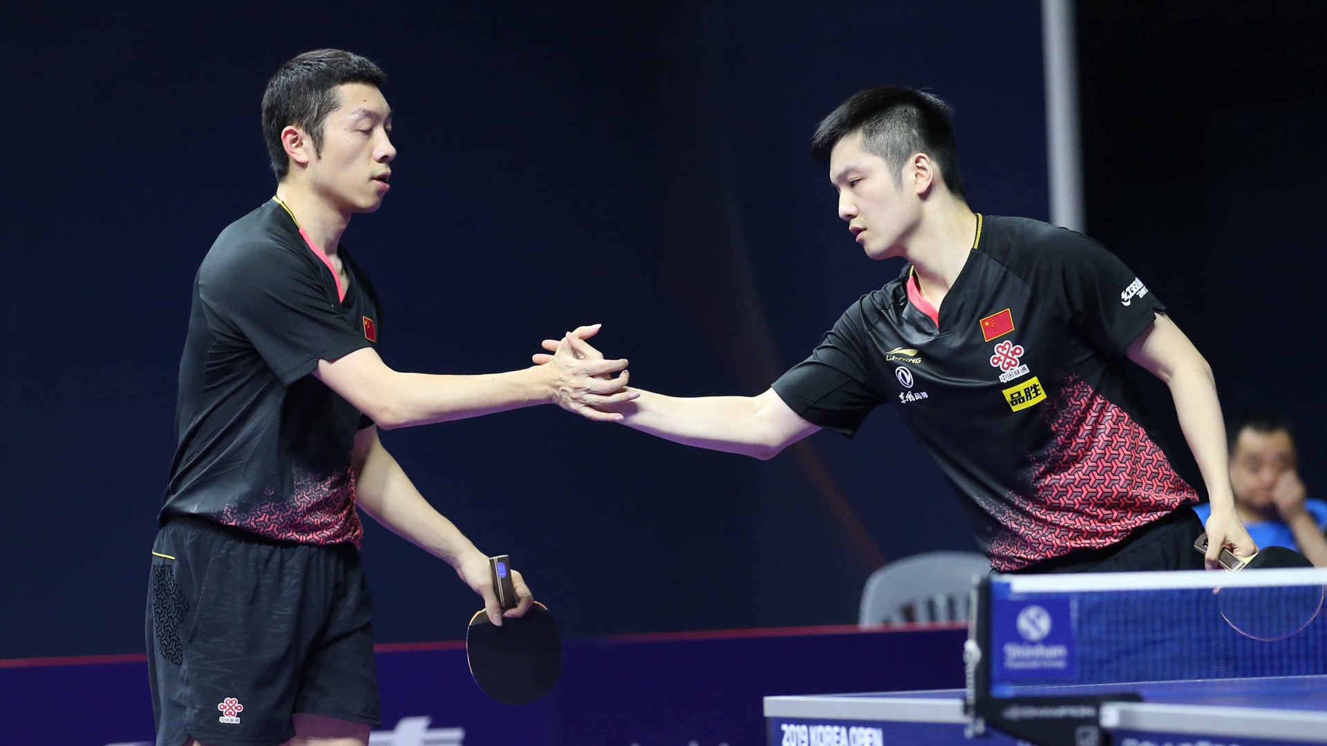 Fan Zhendong and Xu Xin won the men's doubles title at the ITTF Korea Open in Busan ©ITTF